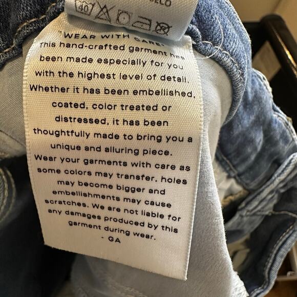 Good American Good Legs Crop Raw Hem Skinny Jeans Size 22 High Rise Stretch - Picture 11 of 13